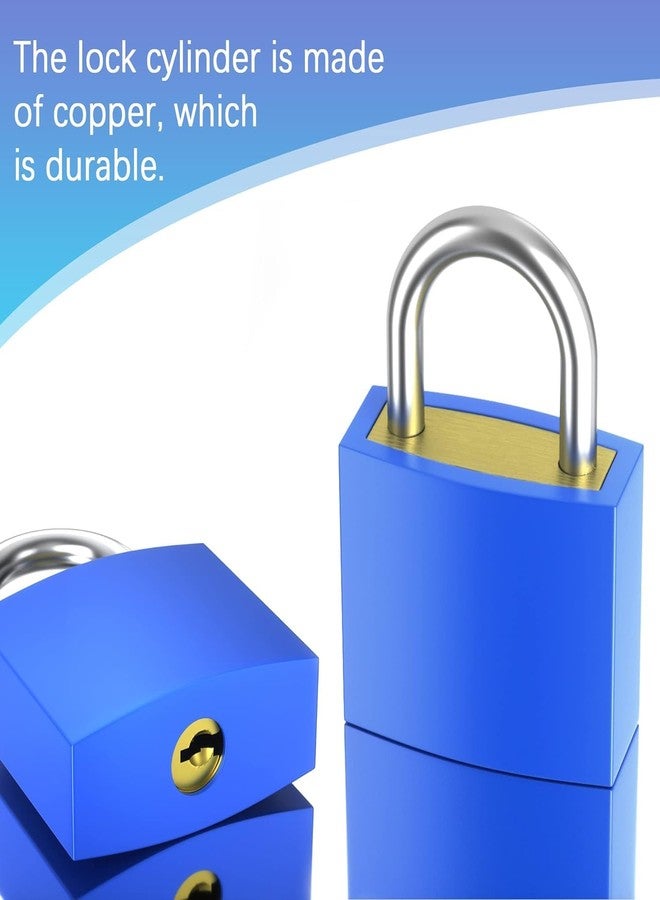 PUTHAK Pack of 4 Luggage Locks with Key Suitcase Locks Outdoor Travel Small Padlocks Coloured Metal Luggage Locks Backpack Lock for Locker Laptop Bag Suitcase (4 Colours) - Image 5